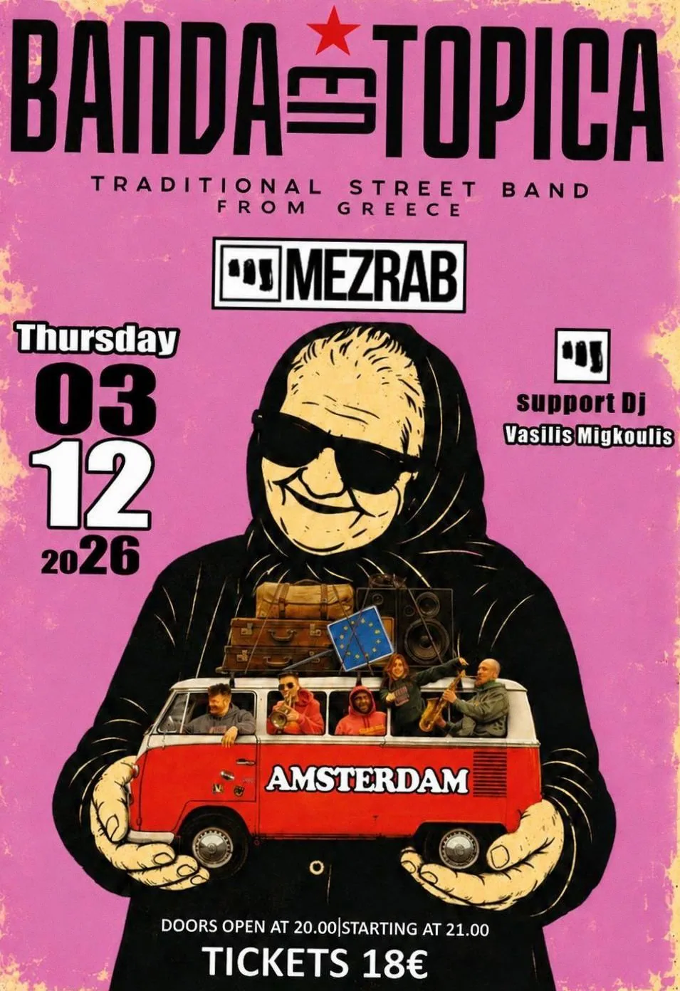 Banda Entopica (GR) x Arda and the Giannena (GR, TR) · ACU, Utrecht · Wed, 2 Dec 2026