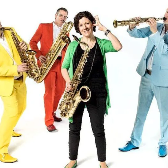 Vierfarben Saxophonquartett — achtergrondafbeelding