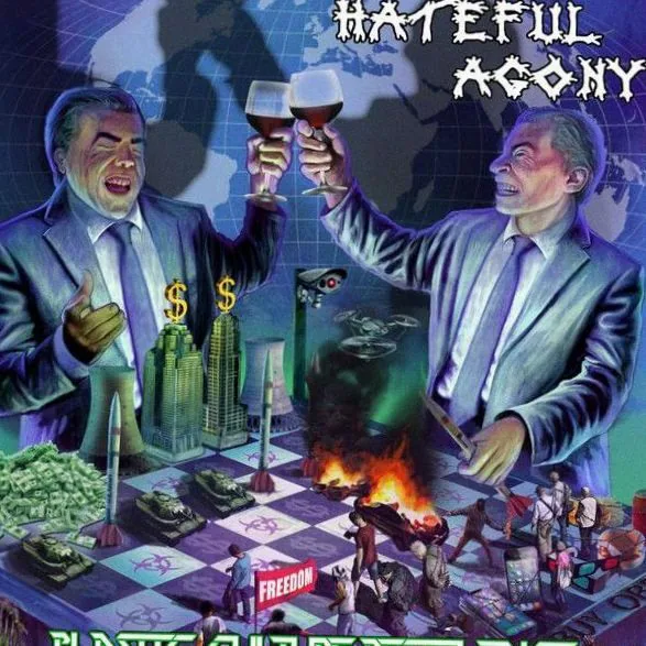 Headless Hunter + Hateful Agony (D) + World Decay (B) — achtergrondafbeelding