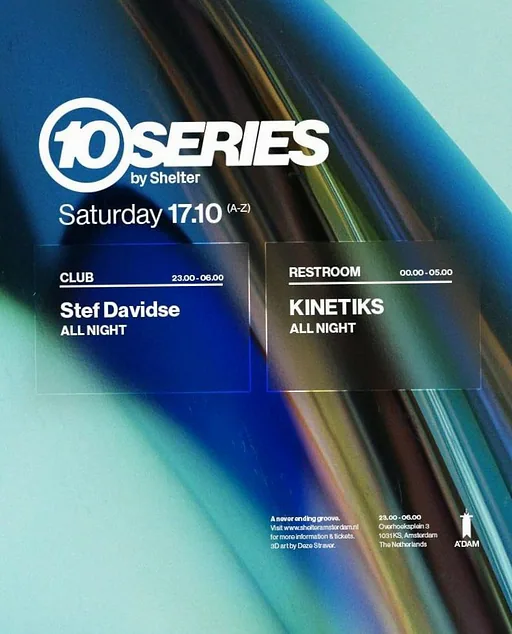 10SERIES by Shelter | Stef Davidse (all night long) · Shelter, Amsterdam · za 17 okt 2026