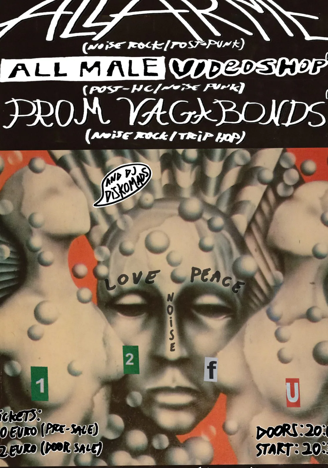 12FU PRESENTS: ALLARME (PL) + ALL MALE VIDEOSHOP (NL) + PROM VAGABONDS (NL) + DJ DISKO MADS · OCCII, Amsterdam · za 21 nov 2026