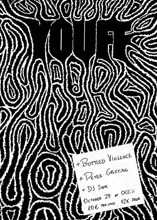 12FU w/ YOUFF (BE) + BOTTLED VIOLENCE (NL) + PETER GRIFTING (NL) + DJ STEVE · OCCII, Amsterdam · do 29 okt 2026