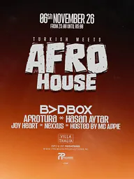 AFROHOUSE SPECIAL · Club Villa Thalia, Rotterdam · vr 6 nov 2026