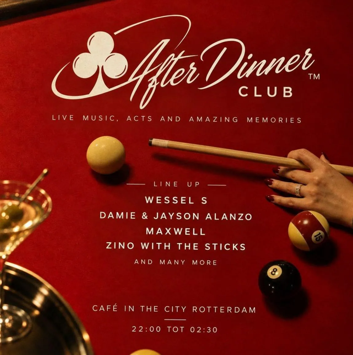 After Dinner Club · Café in the City, Rotterdam · vr 16 okt 2026