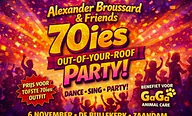 Alexander Broussard & Friends – 70ies Out-of-Your-Roof Party · Cultureel Centrum Bullekerk, Zaandam · vr 6 nov 2026