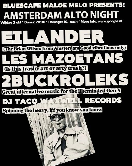 Amsterdam alto night featuring: · Maloe Melo, Amsterdam · vr 2 okt 2026