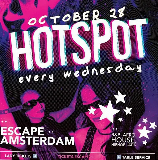 Amsterdam Hotspot · Escape, Amsterdam · wo 28 okt 2026