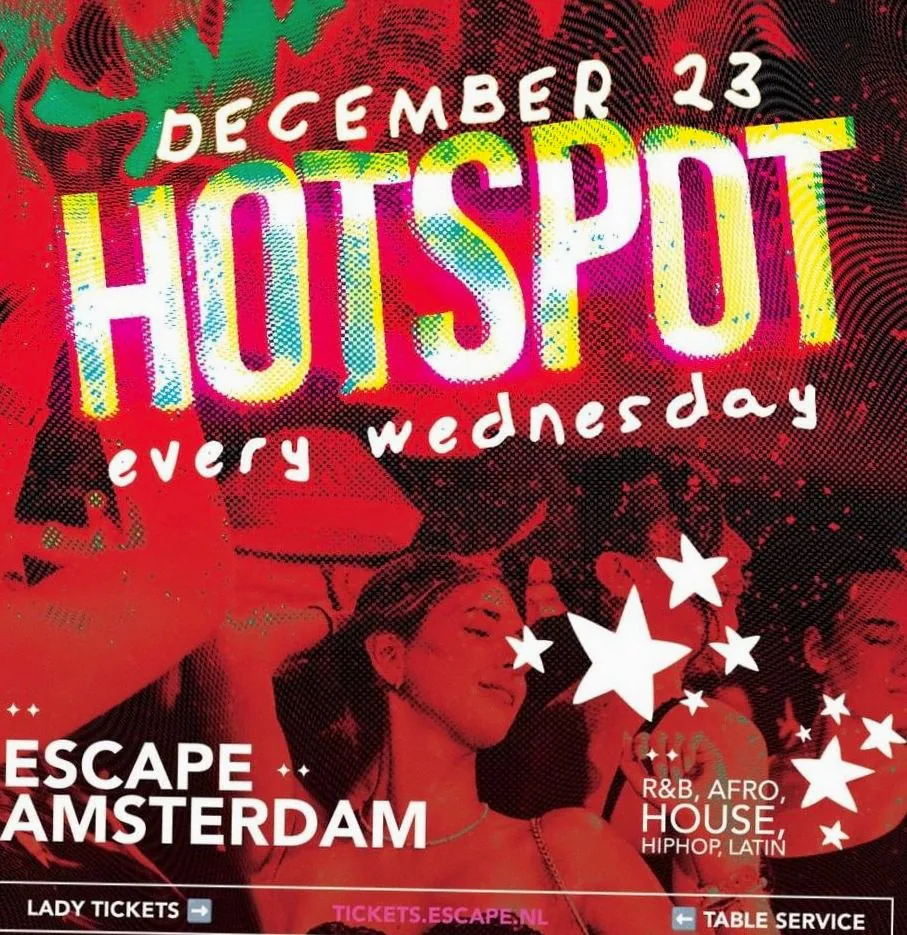 Amsterdam Hotspot · Escape, Amsterdam · wo 23 dec 2026