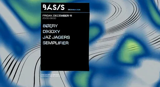 BØĘRY/ D|K|OXY/ Jaz Jagers/ SEMPLIFIER · Basis, Utrecht · Fri, 11 Dec 2026