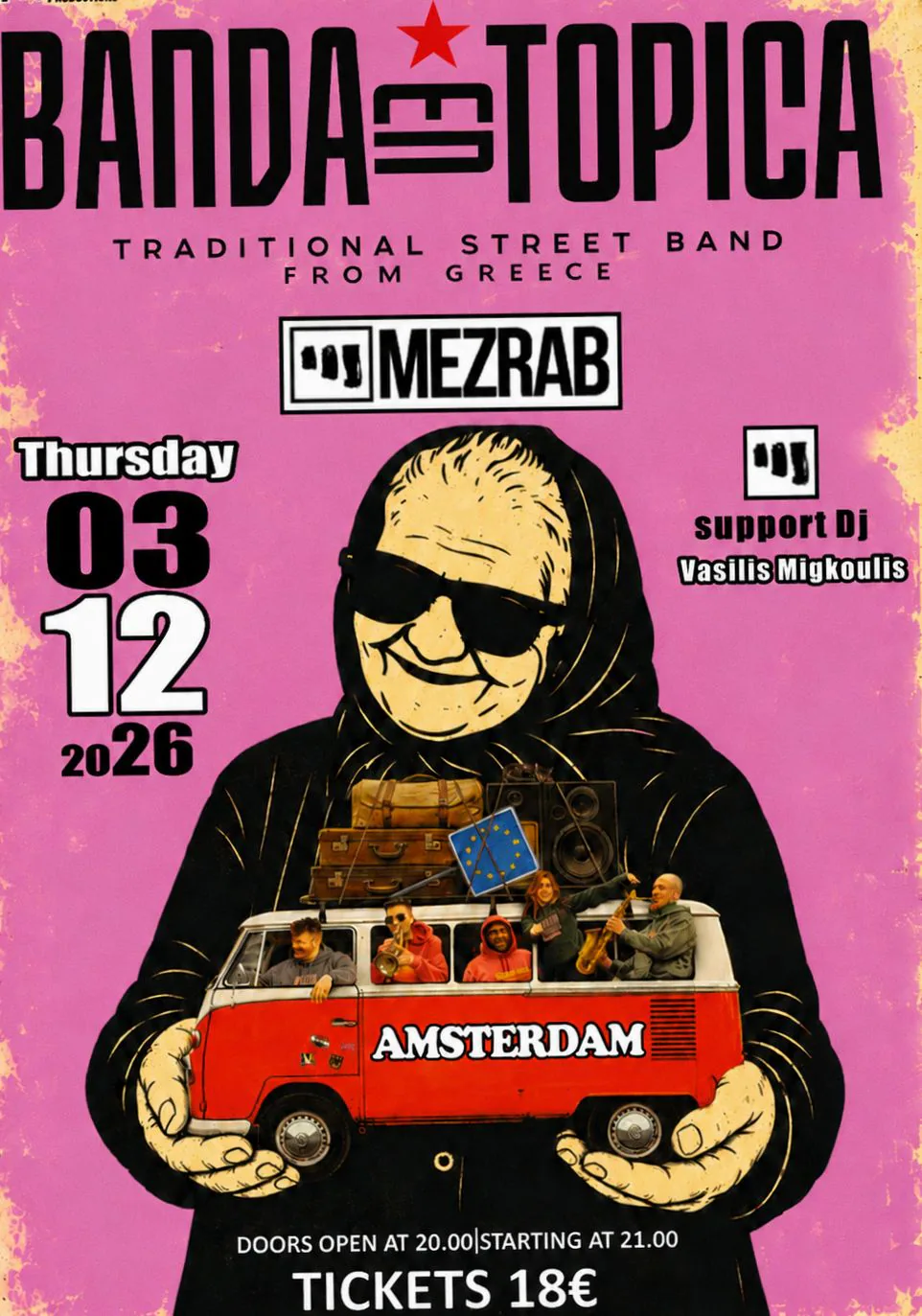 Banda Entopica · Mezrab Wilhelmina Pakhuis, Amsterdam · Thu, 3 Dec 2026