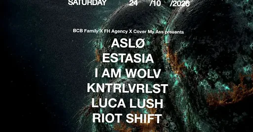 BCB Family x FH Agency x Cover My Ass presents · Eivissa Event Ship, Amsterdam · Sat, 24 Oct 2026
