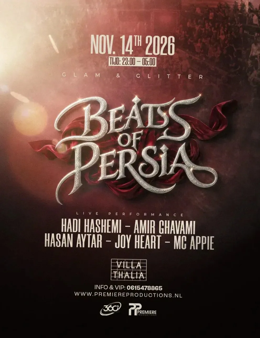 BEATS OF PERSIA · Club Villa Thalia, Rotterdam · za 14 nov 2026