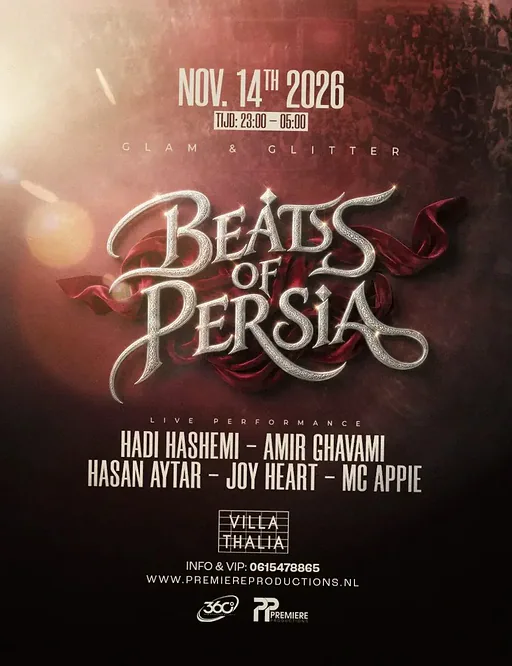BEATS OF PERSIA · Club Villa Thalia, Rotterdam · za 14 nov 2026