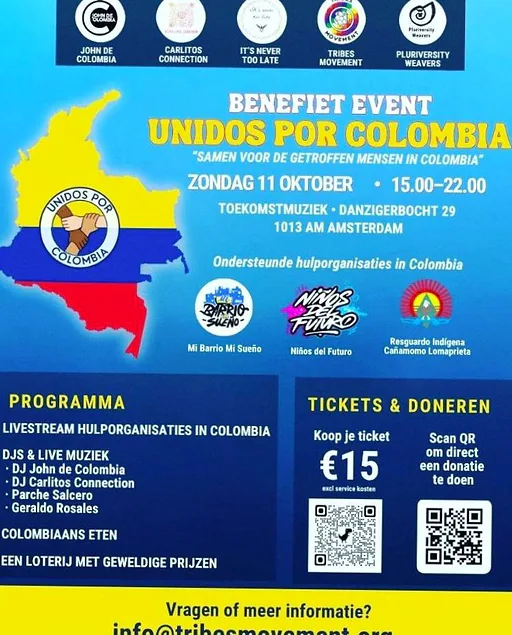 Benefit Event: Unidos Por Colombia · Toekomstmuziek, Amsterdam · zo 11 okt 2026