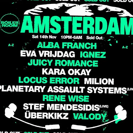 BOILER ROOM | Saturday · Hemkade 48 | North Sea Venue, Zaandam · Sat, 14 Nov 2026