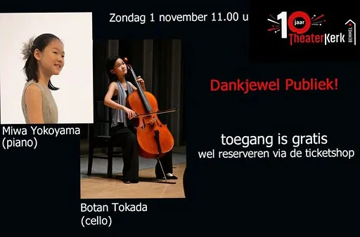 Botan Takada en Miwa Yokoyama · Theaterkerk Bemmel, Bemmel · zo 1 nov 2026