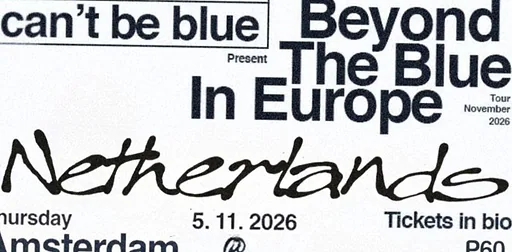CAN'T BE BLUE · P60, Amstelveen · do 5 nov 2026