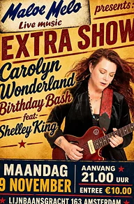 Carolyn Wonderland’s (USA) birthday bash · Maloe Melo, Amsterdam · ma 9 nov 2026