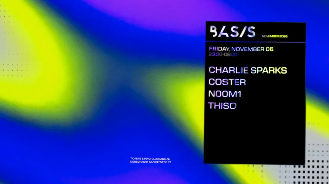 Charlie Sparks/ Coster/ N00M1/ THISO · Basis, Utrecht · vr 6 nov 2026