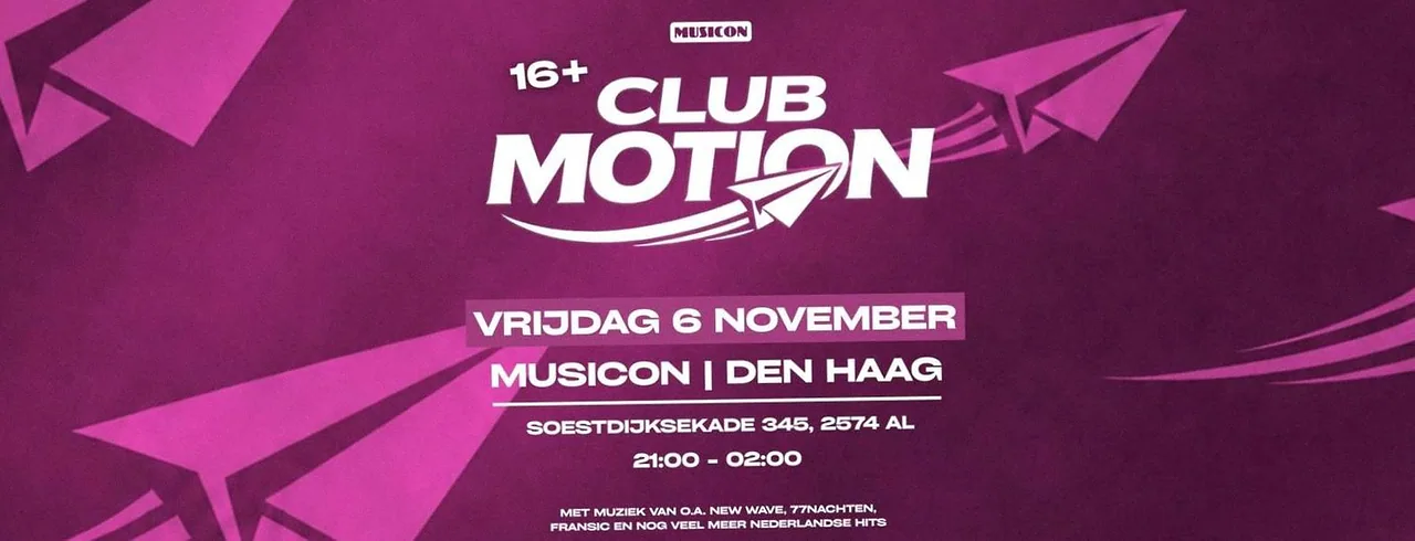 Club Motion: New Wave editie · Musicon, Den Haag · vr 6 nov 2026