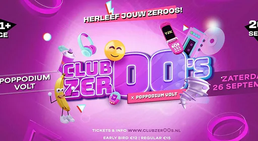Club Zer00's · Poppodium Volt, Sittard · za 26 sep 2026