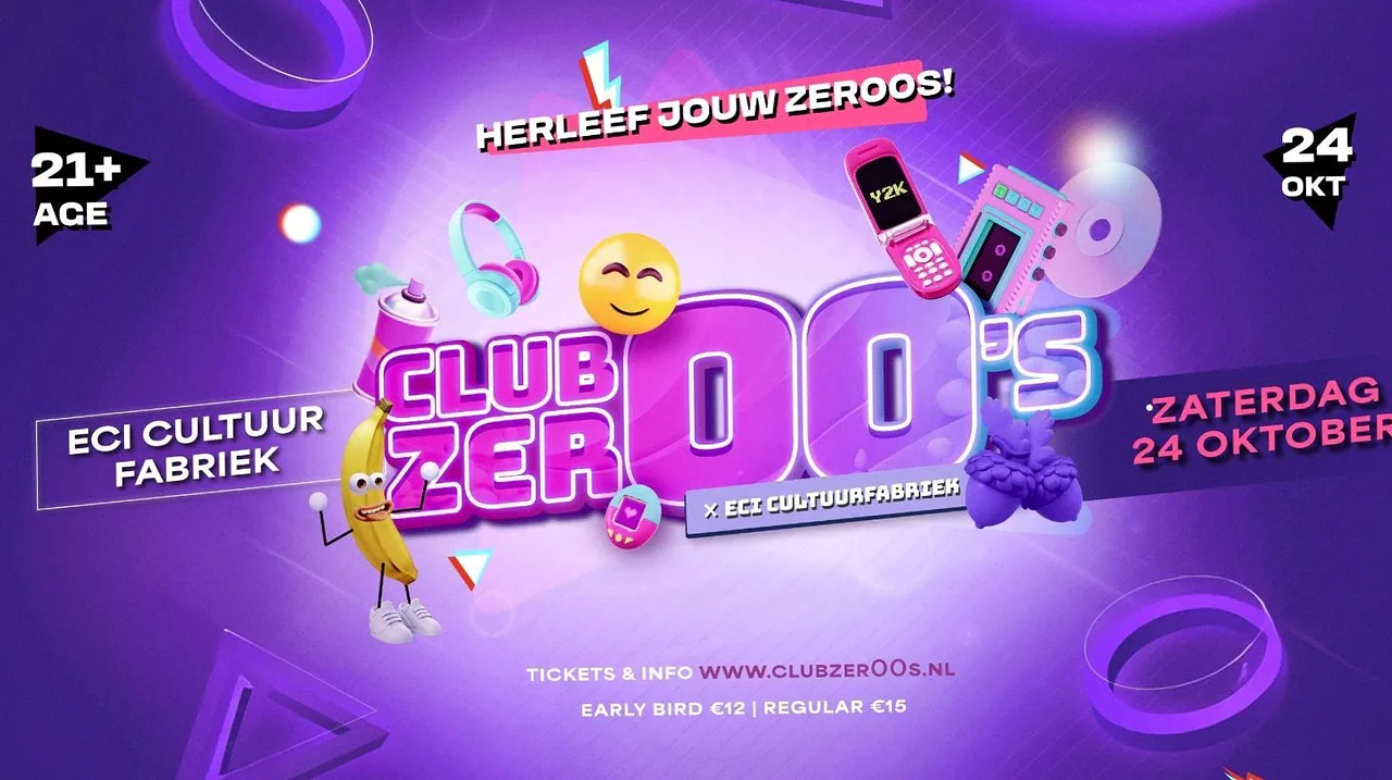 Club Zer00s · ECI Cultuurfabriek, Roermond · za 24 okt 2026