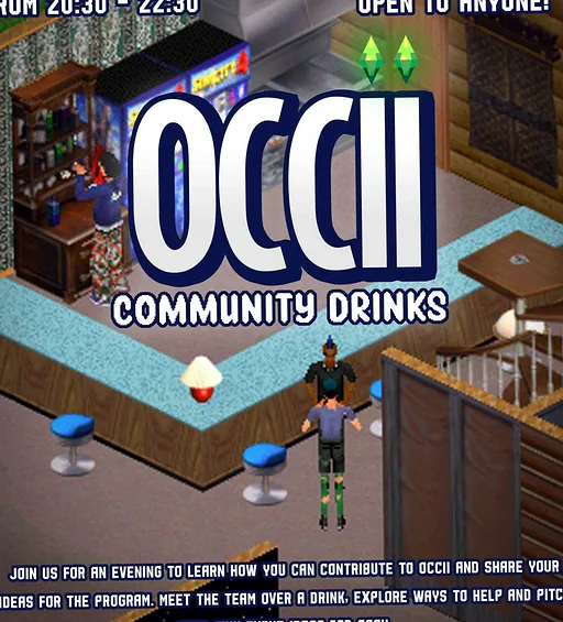 Community Drinks · OCCII, Amsterdam · wo 30 sep 2026