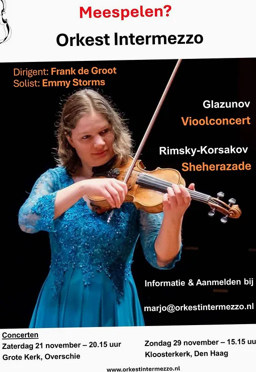 Concert: Orkest Intermezzo · Kloosterkerk, Den Haag · Sun, 29 Nov 2026