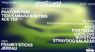 CONFLUENT W/ ACE TEE (live) PANTONEPAPI, TINS B2B TIDA KAMARA, JERRAU B2B FRANKY STICKS, THE RUGGEDS, STRAYDOG SALAZAR, AGYE, FORTBEIGE, LUCYLOVE, ROYSTON · Skatecafe, Amsterdam · vr 9 okt 2026