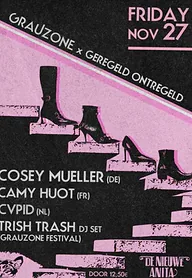 Cosey Mueller, Camy Huot, CVPID & DJ Trish Trash · De Nieuwe Anita, Amsterdam · vr 27 nov 2026