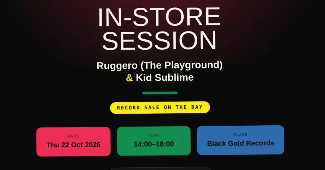 CQTD presents In Store Session with Kid Sublime & Ruggero (The Playground) — achtergrondafbeelding