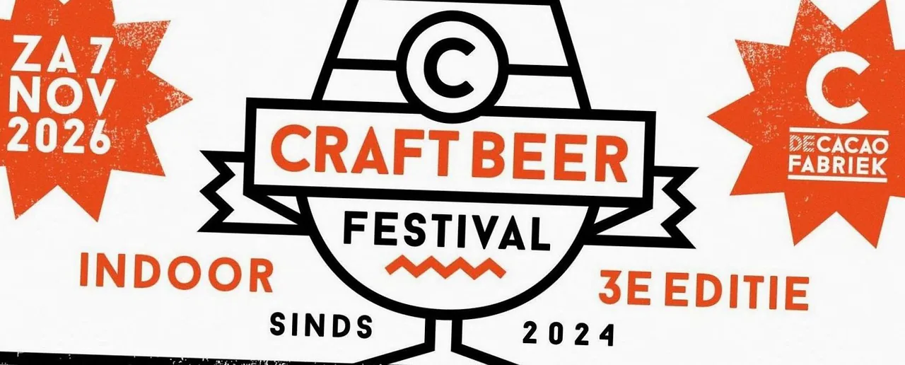 Craft Beer Festival - Indoor 2026 · De Cacaofabriek, Helmond · za 7 nov 2026