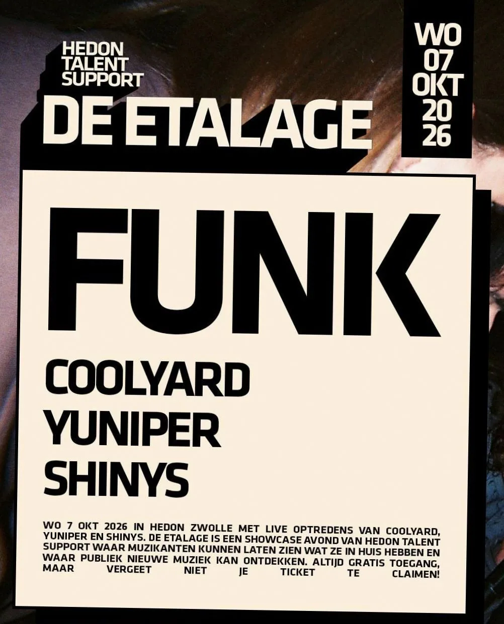 DE ETALAGE FUNK · Hedon, Zwolle · wo 7 okt 2026