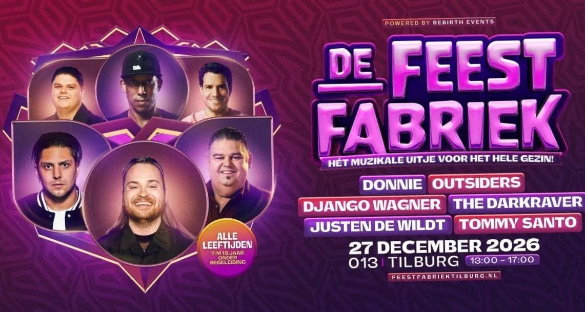 De Feestfabriek · 013, Tilburg · Sun, 27 Dec 2026