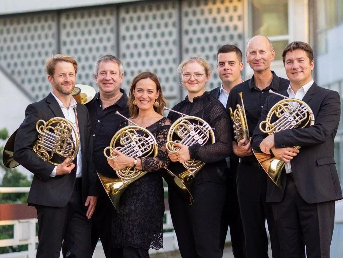 De hoornisten van de Berliner Philharmoniker — achtergrondafbeelding