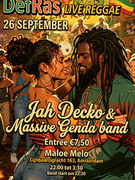 DefRas live reggae · Maloe Melo, Amsterdam · za 26 sep 2026