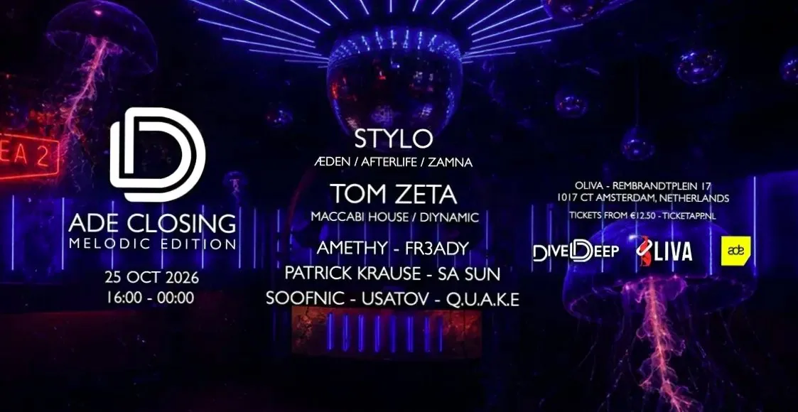 Dive Deep: Closing - Melodic Edition · Club Oliva Amsterdam, Amsterdam · Sun, 25 Oct 2026
