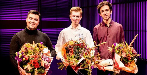 Drie winnaars - Thomas Prechal, Bruno Tobon, Ori Ron, Jan Ype Nota + Maja Bogdanović · Muziekgebouw aan 't IJ, Amsterdam · vr 6 nov 2026
