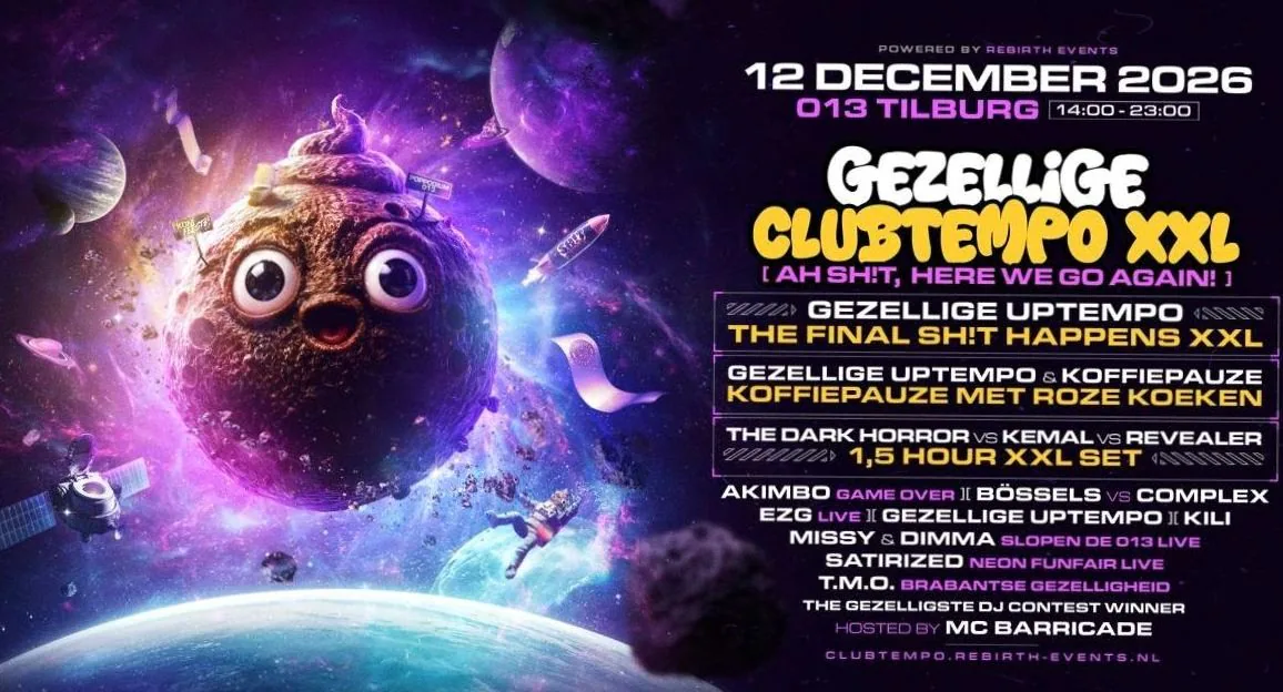 Gezellige Clubtempo XXL 2026 · 013, Tilburg · za 12 dec 2026