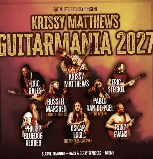 GUITARMANIA 2027 : ERIC GALES & DE ZEVEN GITAARREUZEN IN één Show . UNIEK MUZIEKSPROOKJE!! · Q-Bus, Leiden · do 29 apr 2027