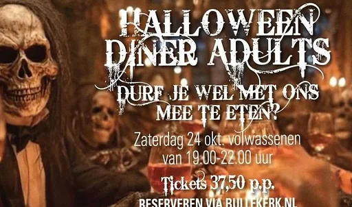Halloween diner voor volwassenen · Cultureel Centrum Bullekerk, Zaandam · za 24 okt 2026