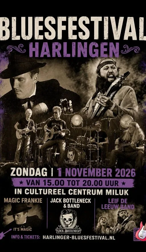 Harlinger Blues Festival · Milûk, Harlingen · Sun, 1 Nov 2026