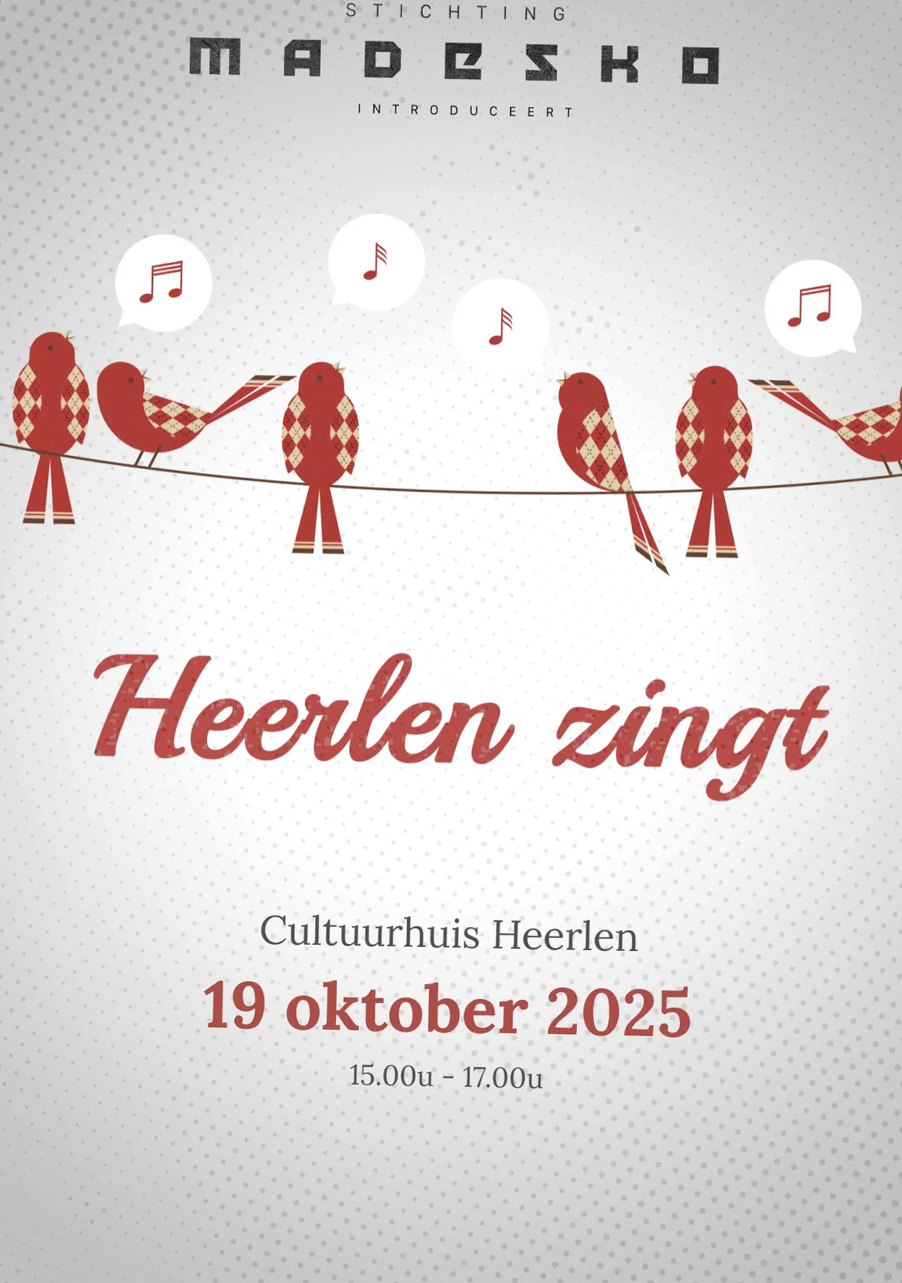 Heerlen Zingt ! 2026 · Cultuurhuis Heerlen, Heerlen · Sun, 25 Oct 2026