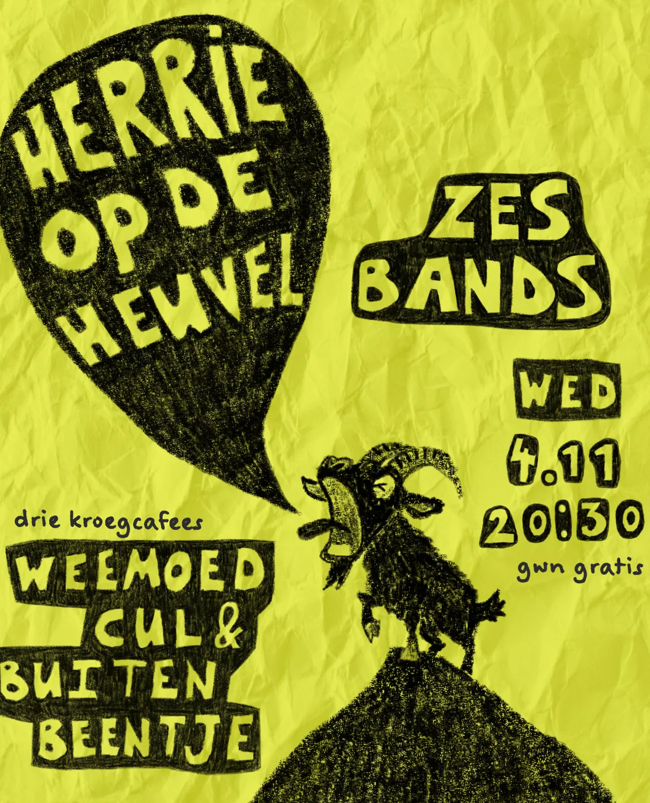 Herrie op de Heuvel · Cul de Sac, Tilburg · wo 4 nov 2026