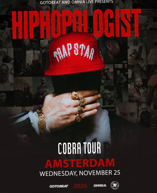 Hiphopologist live in Amsterdam 2026! · Toekomstmuziek, Amsterdam · Wed, 25 Nov 2026