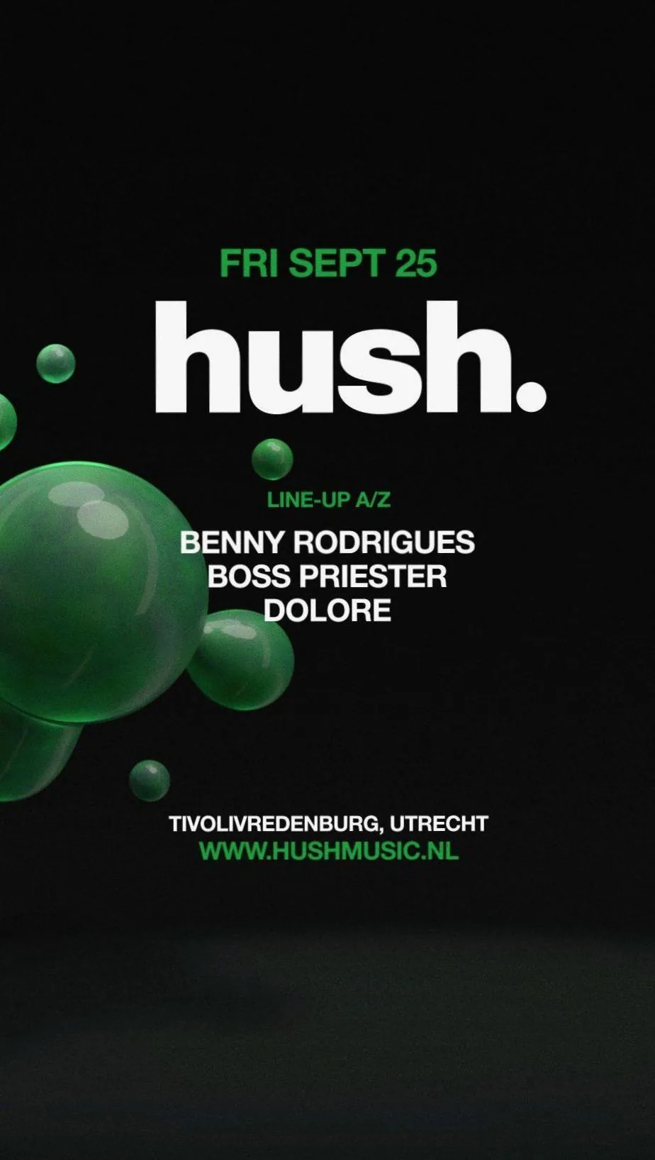 Hush · TivoliVredenburg, Utrecht · Fri, 25 Sept 2026