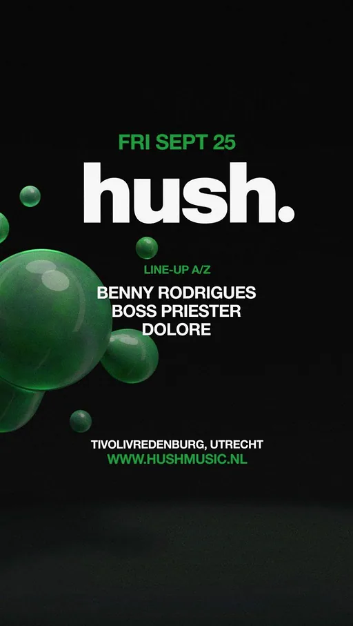 Hush · TivoliVredenburg, Utrecht · Fri, 25 Sept 2026