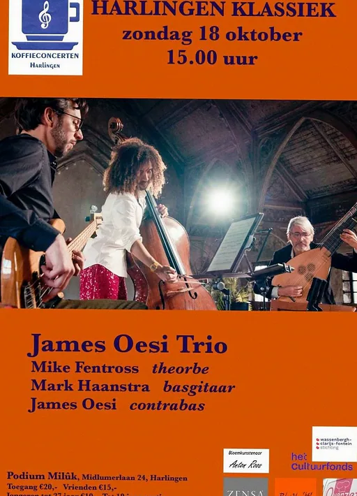 James Oesi Trio · Milûk, Harlingen · Sun, 18 Oct 2026