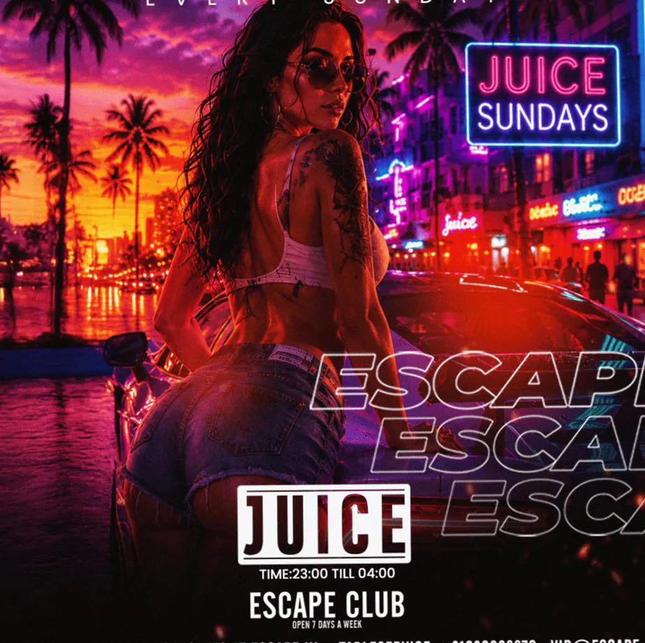 Juice · Escape, Amsterdam · Sun, 20 Dec 2026