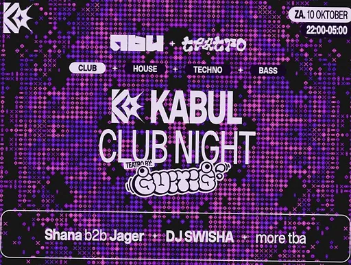 KABUL Club Night ✦ Teatro by Guitig · KABUL à GoGo, Utrecht · za 10 okt 2026